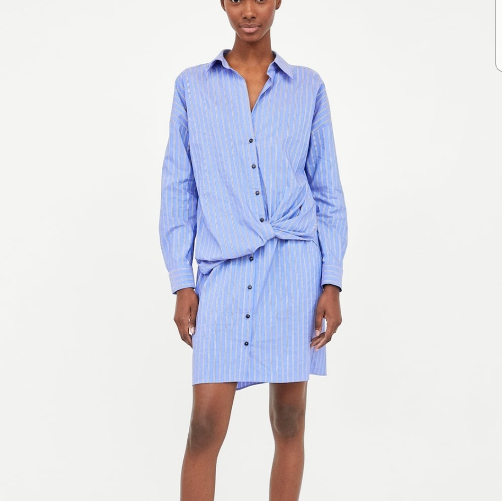 Zara Striped Shirt Dress